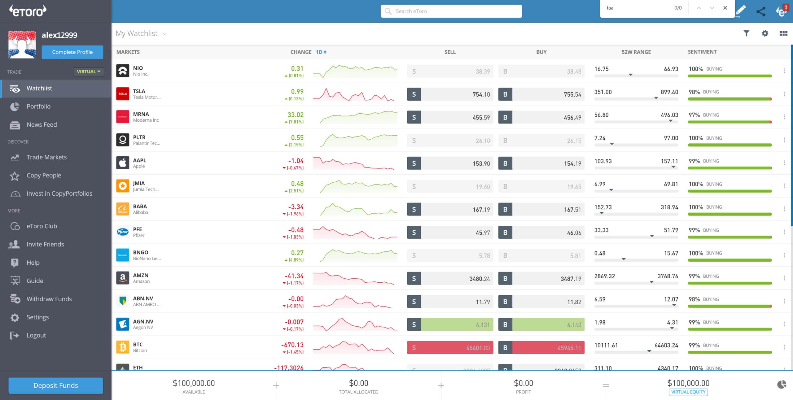 virtual trading etoro