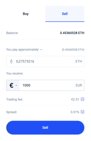 Sell Bitvavo