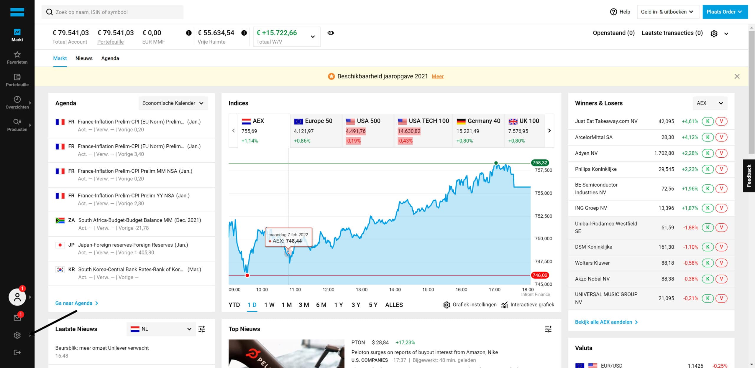 Short selling DEGIRO step 1