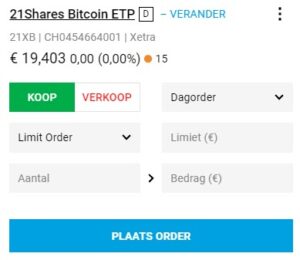 Buying a crypto ETF.