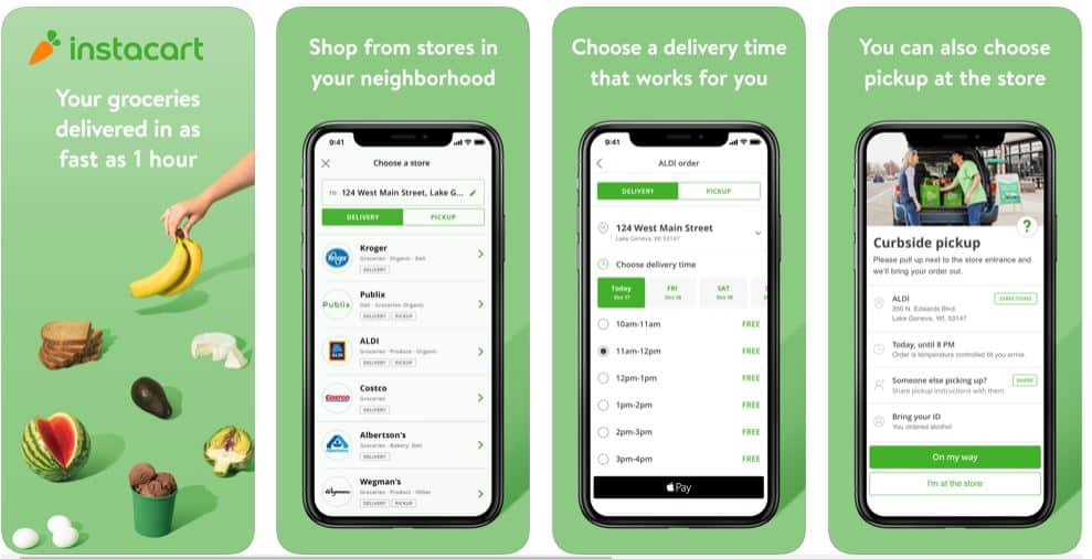 Instacart. Дизайн мобильного приложения. Приложение еда. Приложение про еду.