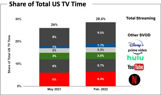 Market share of Netflix